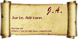 Jurin Adrienn névjegykártya